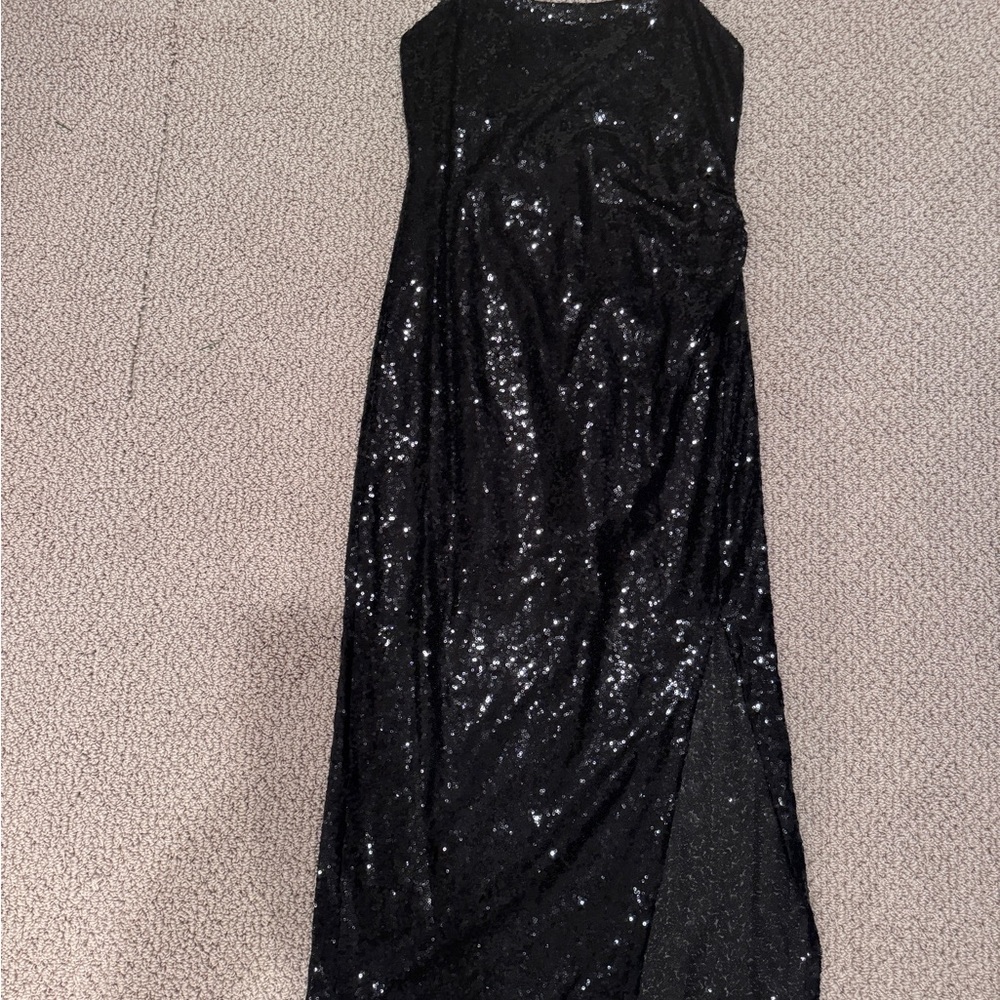 Elegant Black Sequin Dress